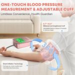 Blood Pressure Monitors,Pink Blood Pressure Machine Bp Cuff Automatic Upper Arm with 8.7”-16.5 inches Adjustable Automatic High Blood Pressure Cuff for Home Use 2 x 90 Sets Memory (Pink BP Cuff) - Image 4