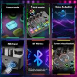Podcast Equipment Bundle, +8GB Memory Card, Audio Interface Mixer with 48V Condenser Microphone, Built-in Recorder, Stereo, Voice Change for Podcast Recording, Streaming, Cam/PC/Phone/Tiktok (RS2i2) - Image 4
