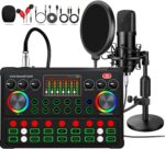 Podcast Equipment Bundle, 48V Condenser Microphone Bundle with M300 Voice Changer, Podcast Microphone Recording Studio Package for Podcasting Live Streaming Singing PC Mobile TikTok YouTube - Image 2