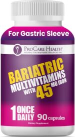 ProCare Health Bariatric Multivitamin 45mg Iron – Once Daily Capsule for Gastric Bypass, Sleeve & Post-Op Support – 90 Easy-to-Swallow Capsules, 3-Month Supply, No Artificial Colors, Gluten-Free - Image 2