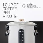 Homecraft 100-Cup Coffee Urn and Hot Beverage Dispenser with Dripless Faucet, Quick-Brewing, Stainless Steel - Image 4