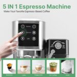 Espresso Machine 20 Bar, Touchscreen Espresso Maker with Automatic Milk Frother for Cappuccino Latte, Expresso Coffee Machine for Home with Dual Heating System and Dual Pump - Image 10