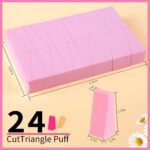 Teenitor 48 Pieces Makeup Sponge Blender For Face Curve Blending, Latex Free Small Wedge Shaped Smooth Apply Beauty Sponge Applicator For Liquid Cream Foundation Halloween Costume Festival Makeup - Image 3