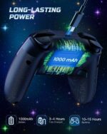 VOYEE Switch Controller, LED Star Wireless Pro Controllers Compatible with Switch 2/Lite/OLED, Multi-Platform Windows PC with 9 Colors Colorful RGB Lights/Programmable/Vibration/Turbo/Wakeup - Image 8