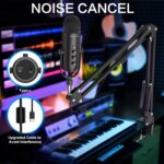 ZealSound Gaming Microphone Kit,Podcast Condenser USB Mic with Boom Arm,Supercardioid Microphone with Mute Button,Echo Volume Gain Knob,Adjust Monitor for Phone PC Computer (Black) - Image 5