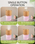 300ml Essential Oil Diffuser, Quiet 4-in-1 Premium Humidifier with Jellyfish Spray Mode, Aromatherapy & Humidifier with 7-Color LED Lights and Auto Shut-Off, Diffusers for Home, Office, Yoga - Image 5