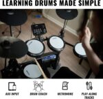 AODSK Electric Drum Set with Quiet Mesh Pads,Electronic Drum for Beginner,USB MIDI,Throne,Headphones,Sticks, Included 15 Kits and 195 Sounds (AED-403-Teenagers Beginners) - Image 9