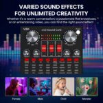 ALSO GO Podcast Equipment Bundle, Professional BM-800 Podcast Microphone with Adjustable Stand, V8K Live Sound Card, Voice Changer, Recording Studio Package Suitable for Podcasting, Singing, Gaming - Image 6