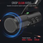 FIFINE XLR/USB Podcast Dynamic Microphone for Streaming, Studio XLR Microphone, PC Streamer Mic All Metal with Mute Button, Headphone Jack, for Vocal Voice Over Music Recording-AmpliTank Tank3 - Image 5