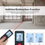 Laser Measure Device, MiLESEEY 229ft Digital Laser Tape Measure with Upgrade Electronic Angle Sensor, 2mm Accuracy, Area Measurement,Volume and Pythagoras, 2" LCD Backlit,Mute, Battery Included - Image 4