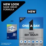 One A Day Men’s 50+ Multivitamins, Supplement with A, C, D, E and Zinc for Immune Health*, Calcium & More, 100 Tablets - Image 3