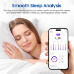 Smart Health Ring, Featuring Heart Rate, Stress and Sleep Monitoring Functions, Compatible with iPhone and Android, Waterproof Fitness Tracker for Women & Men, No Subscription Fee. (Gunmetal Gray, 9) - Image 6