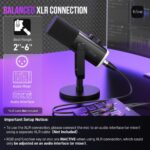 FIFINE USB/XLR Dynamic Microphone for Podcast Recording, PC Computer Gaming Streaming Mic with RGB Light, Mute Button, Headphones Jack, Desktop Stand, Vocal Mic for Singing YouTube-AmpliGame AM8 - Image 7