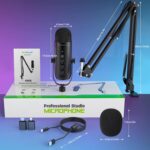 ZealSound Gaming Microphone Kit,Podcast Condenser USB Mic with Boom Arm,Supercardioid Microphone with Mute Button,Echo Volume Gain Knob,Adjust Monitor for Phone PC Computer (Black) - Image 8