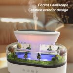 Rain Diffuser 250ML Essential Oil Diffuser, Cloud Humidifier Rain Water Drip Humidifier with Drip Music Micro Landscape Ultrasonic Diffuser for Bedroom (White) - Image 4