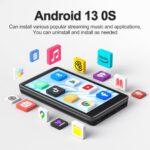160GB MP3 Player with Bluetooth and WiFi,Diofox mp3&mp4 Player with Spotify,Pandora,Amazon Music,4" Touch Screen Android MP4 MP3 Player for Kids with Libby,Audible,Spotify Kids(Black) - Image 3