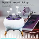 Essential Oil Diffuser 250ML,Jellyfish Diffuser Volcano Diffuser Air Humidifiers Dynamic Sound Pickup Ultrasonic Aromatherapy Remote Control 7-Color Lights for Home Bedroom Office Hotel(White) - Image 3