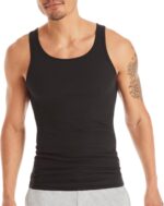 Hanes Men's Tank Top Undershirt Pack, Cool & Breathable Cotton, Moisture-Wicking Ribbed Tanks for Men, Multi-Pack - Image 3