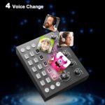 Podcast Equipment Bundle for 2, Voice Changer with Audio Interface, 3.5mm Podcast Condenser microphone, for Podcast Recording,Streaming,Gaming,PC,Smartphone,Ps4/5,DJ,YouTube,TikTok - Image 4