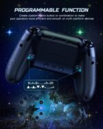 VOYEE Switch Controller, LED Star Wireless Pro Controllers Compatible with Switch 2/Lite/OLED, Multi-Platform Windows PC with 9 Colors Colorful RGB Lights/Programmable/Vibration/Turbo/Wakeup - Image 5