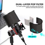 XLR Podcast Microphone Professional Cardioid Condenser Microphone for PC Computer Studio XLR Mic Kit for Recording/Podcasting/Streaming/Voice Over/ASMR/Home Studio/YouTube with Desktop Stand - Image 7