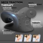 Neck Stretcher & Posture Corrector for Women and Men, Cervical Traction for Spine Alignment, Adjustable Upper Back Brace & Elastic Support for Shoulder Back Pain Relief (Black) - Image 6