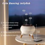 Essential Oil Diffuser 250ML Dancing Jellyfish Aromatherapy Diffuser Humidifier with 7 Colors LED Lights,Remote Control,Plug in for Bedroom,Office (White) - Image 9