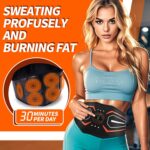 Fitness Belt,Model KLT-07,ABS Stimulator,Ab Machine,Abdominal Toning Belt,Fitness Training Ab Trainer Equipment for Home,Fitness Strength Training Workout Equipment for Men and Women Orange red - Image 5