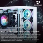 MLOONG Gaming PC,AMD Ryzen 5 5500 4.2 GHz,AMD Radeon RX 6600 8GB Desktop Computer,1TB NVMe SSD,16GB DDR4 3200MHz, Air Cooled Prebuilt,650W PSU,Windows 11 Home & AI Powered Gamer PC, White - Image 6