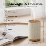 Essential Oil Diffuser with Fabric Cover, SNOWSEN 120ml Aromatherapy Diffuser with 8 LED Color Changing Lights & Night Lamp, Auto Off Function, Cool Mist Humidifier for Essential Oils for Home - Image 3