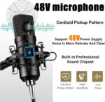 Podcast Equipment Bundle, 48V Condenser Microphone Bundle with M300 Voice Changer, Podcast Microphone Recording Studio Package for Podcasting Live Streaming Singing PC Mobile TikTok YouTube - Image 3