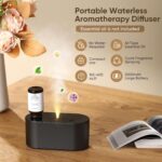 Waterless Diffuser for Essential Oil Nebulizer, Mini Scent Air Machine, Aromatherapy Atomizing Diffuser, 3 Mist Modes, Cycle Start for Bedroom, Home, Office 160 sq. ft Scent Black - Image 3