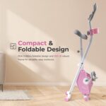 Sunny Health & Fitness Smart Folding X-Bike, Portable Compact Exercise Bike for Indoor Cycling Workout, Home Cardio Training Machine, Free SunnyFit App Bluetooth Connect - Image 6