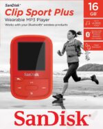 SanDisk 16GB Clip Sport Plus MP3 Player, Red - Bluetooth, LCD Screen, FM Radio - SDMX28-016G-G46R (Renewed) - Image 6