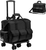 Nurse Rolling Medical Duffle Bag Work Nursing School College Student Must Have Clinical Home Health Cna Nr Gifts Carry On Bag with Wheels Doctor Emt Ems Healthcare Equipment Homecare Physician (Black) - Image 2