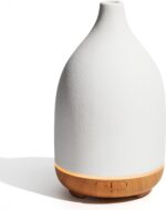 InnoGear Oil Diffuser, 150ML Ceramic Diffuser for Essential Oils Handcrafted Aromatherapy Diffuser Ultrasonic Cool Mist Humidifier with 2 Mist Modes Waterless Auto Off for Room Office, White - Image 2