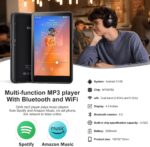 160GB MP3 Player with Bluetooth and WiFi,Diofox mp3&mp4 Player with Spotify,Pandora,Amazon Music,4" Touch Screen Android MP4 MP3 Player for Kids with Libby,Audible,Spotify Kids(Black) - Image 4