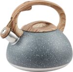 s-p Whistling Tea Kettle Stainless Steel Teapot,Teakettle for Stovetop Induction Stove Top,Fast Boiling Heat Water Tea Pot 2.2 Quart(Gray) - Image 2