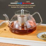 1200 ml/40 oz Glass Teapot with Infuser, Glass Tea Kettle Stovetop，Tea Pot with Infusers for Loose Tea, Tea Maker Gift - Image 5
