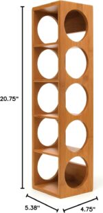 Lipper International 8305 Bamboo Wood Stackable 5-Bottle Wine Rack, 20-3/4" x 5-3/8" x 4-3/4" - Image 15