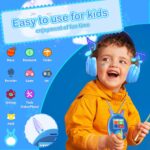 64GB MP3 Player for Kids, Kids MP3 Player with Bluetooth, Front Speaker, Games, Recorder, Ear Lights, Alarm, Music Player Expandable Up to 128GB(Earbud, Aux Cable, Lanyard Included) - Image 3