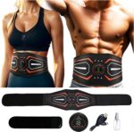 Fitness Belt,Model KLT-07,ABS Stimulator,Ab Machine,Abdominal Toning Belt,Fitness Training Ab Trainer Equipment for Home,Fitness Strength Training Workout Equipment for Men and Women Orange red - Image 2