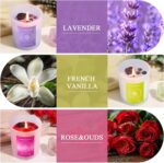 3 Soy Scented Candles for Women- 15OZ Candles for Home Scented with Crystals, Lavender/Vanilla/Rose Aromatherapy Candle Set - Image 3