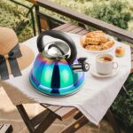 Tea Kettle, Kettle 3.7QT, Tea Pot Whistling 316 Stainless Steel, Tea Kettle Stovetop with Cool Folding Handle, Kettle Teapot Rainbow Induction for Boiling Water, Mirror Finish - Image 8
