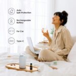 Airversa Waterless Diffuser for Essential Oil, Battery Operated Nebulizer, 0.7 Fl.Oz./ 20mL Capacity, Mini Scent Air Machine, 3 Countdown Timers & 3 Mist Levels for Home, Room, Car, Office - AN6 White - Image 5