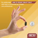 DEVA Vegan Multivitamin & Mineral Supplement with Iron 2-Pack, Spirulina, Chlorella, Ashwagandha, Broccoli & More, 90 Coated Tablets Each - Image 5