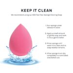 AOA STUDIO Collection MiNi Makeup Sponge Set Blender Latex Free and High-definition of 6 For Powder Cream Liquid, Super Soft Wonder Beauty Cosmetic 3 Tear Drop + Beveled Shape (Pink) - Image 10
