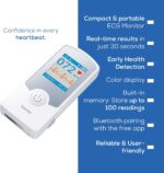 Beurer Cardio Companion EKG Monitor - 3-Lead Portable ECG Machine, Detects Irregular Heart Rhythms, Fast Results in 30 Seconds, Bluetooth with App, Rechargeable Battery, FSA/HSA Eligible, ME75 - Image 8
