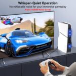 ELUTENG Cooling Fan for PS5 Slim Console Quiet Cooler Fan for PS5 Slim Disc and Digital Editions with 3 Adjustable Speeds Auto on off Cooling Accessories for PS5 Slim with LED Light and USB 2.0 Port - Image 4