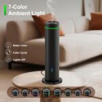 Waterless Diffuser, 1000 Sq.Ft Coverage, Essential Oil Diffuser with Tilt-Safe, Remote Control, Adjustable Mist Mode, Mood Lights Aromatherapy Diffuser for Home, Large Room, Office, Hotel, Black - Image 6